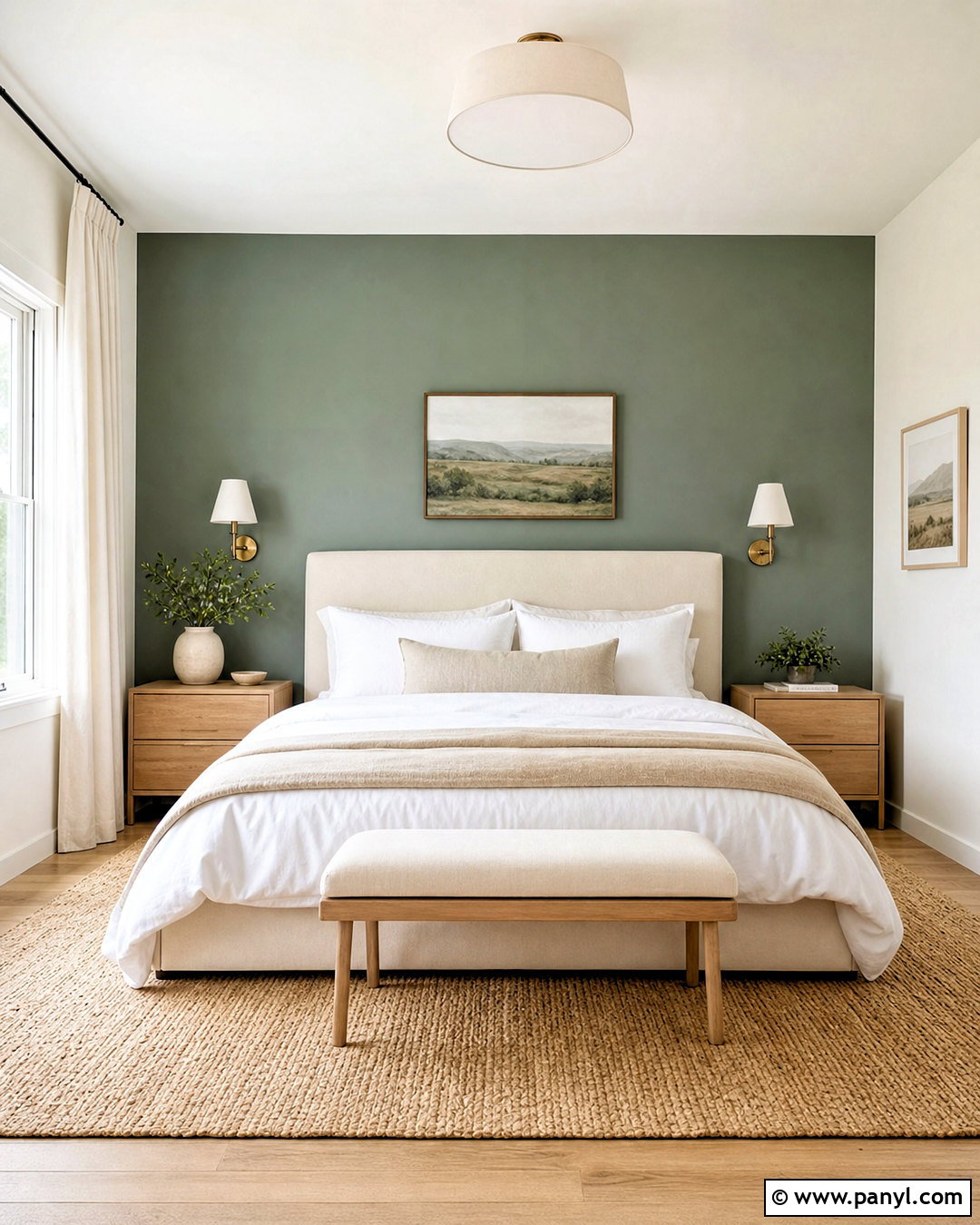 Sage Green Accent Wall Behind Bed - 20 sage green accent wall bedroom ideas