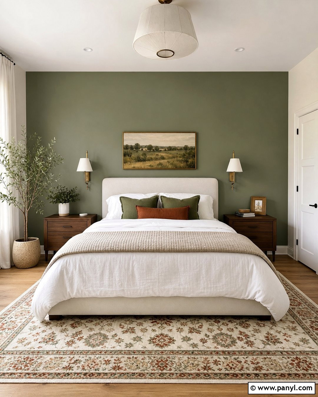 Sage Green Accent Wall Behind The Bed - 35 sage green wall color ideas