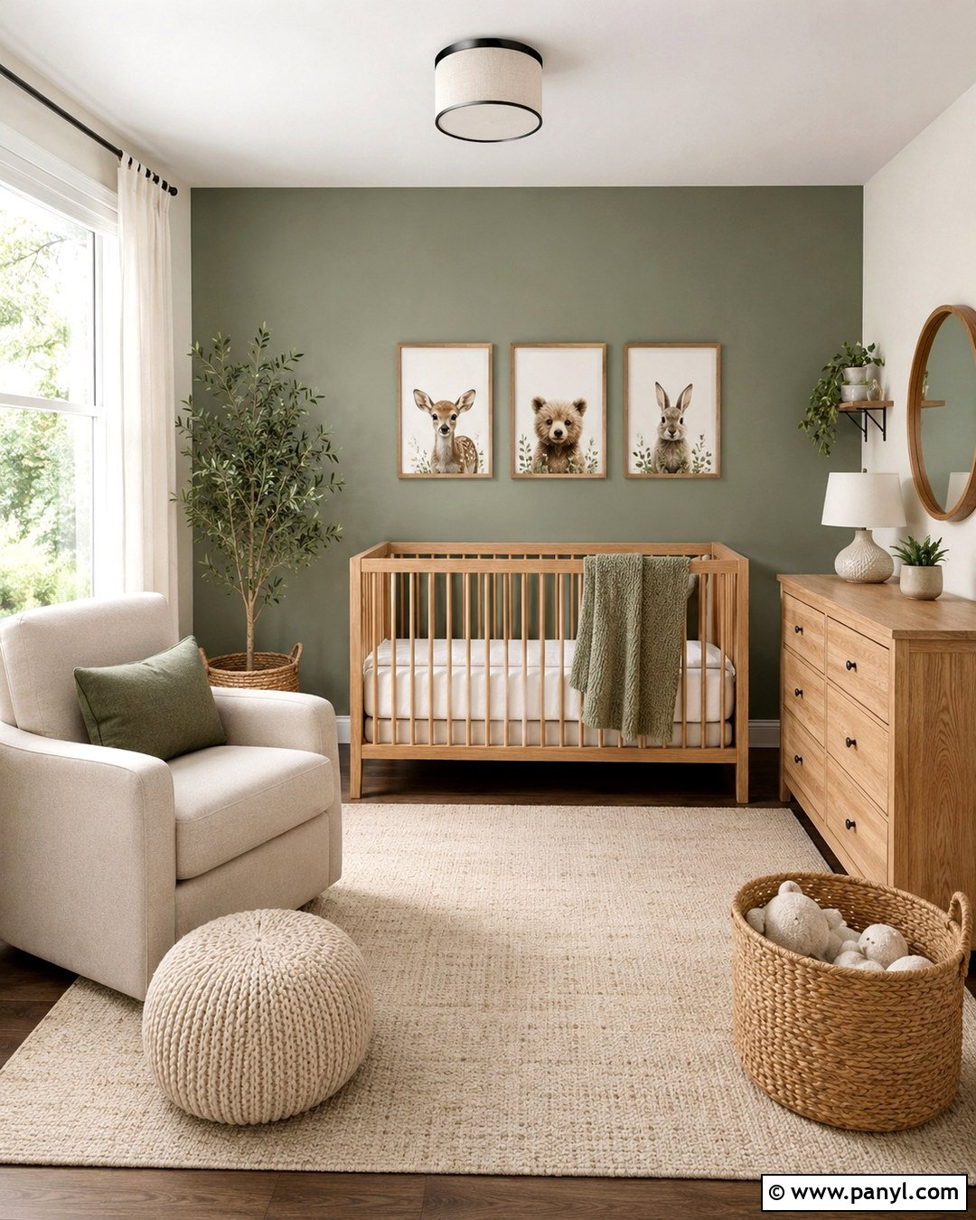 Sage Green Accent Wall Nursery - 20 Sage Green Wall Nursery Ideas