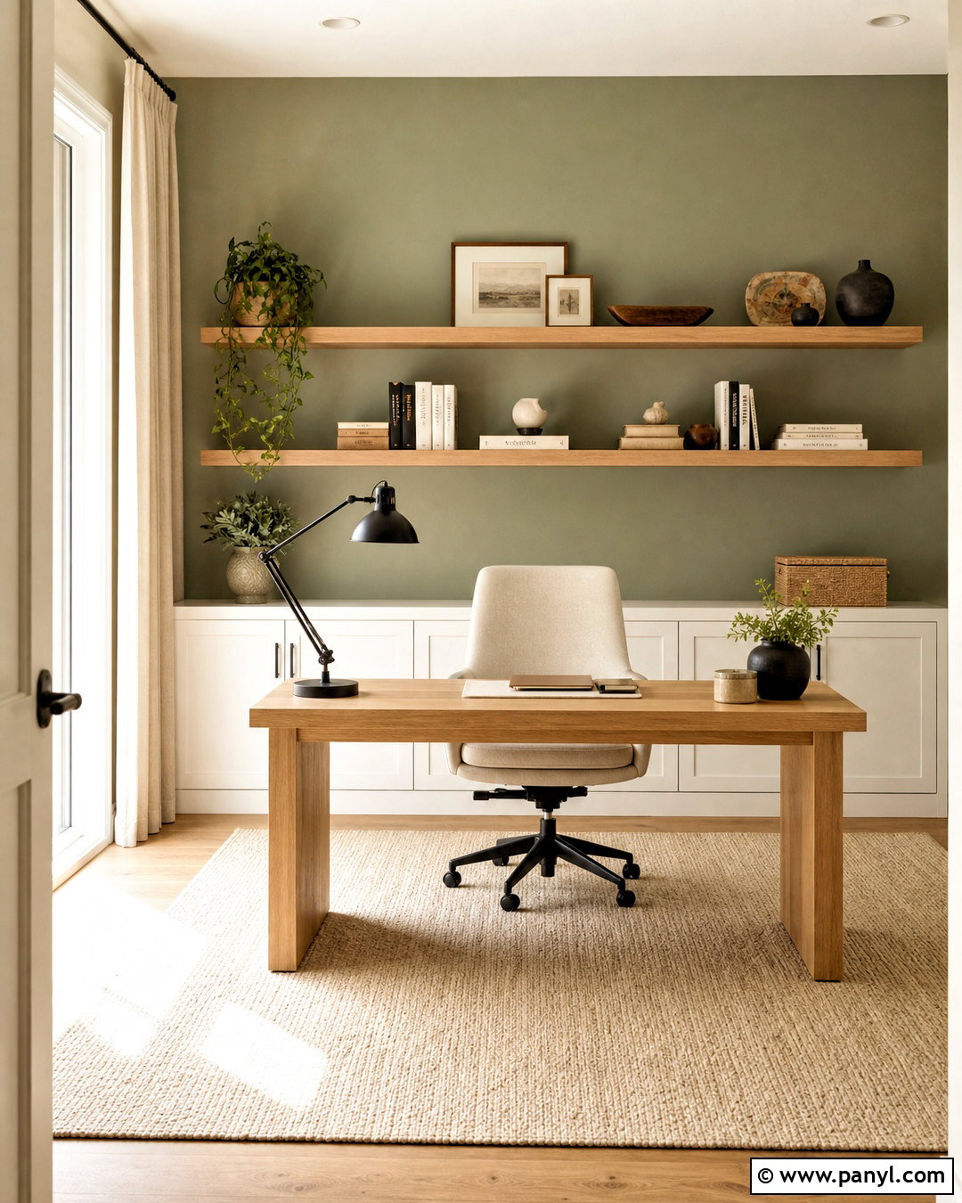 Sage Green Accent Wall Office - 20 green accent wall office ideas