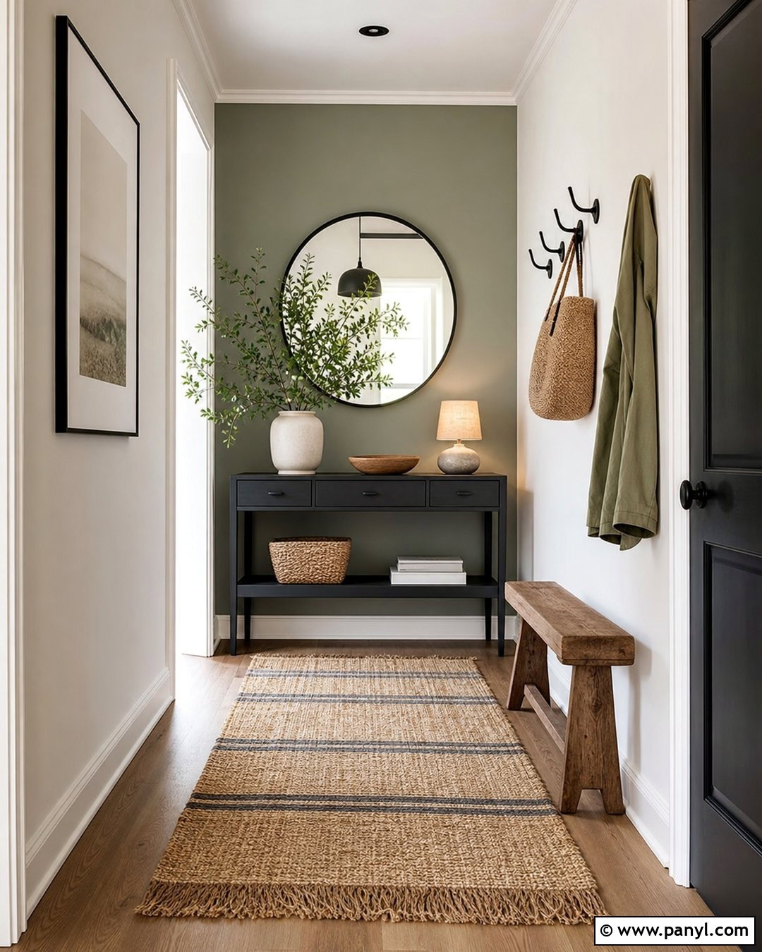 Sage Green Accent Wall With Grey Entryway - 20 Sage Green Accent Wall With Grey Ideas