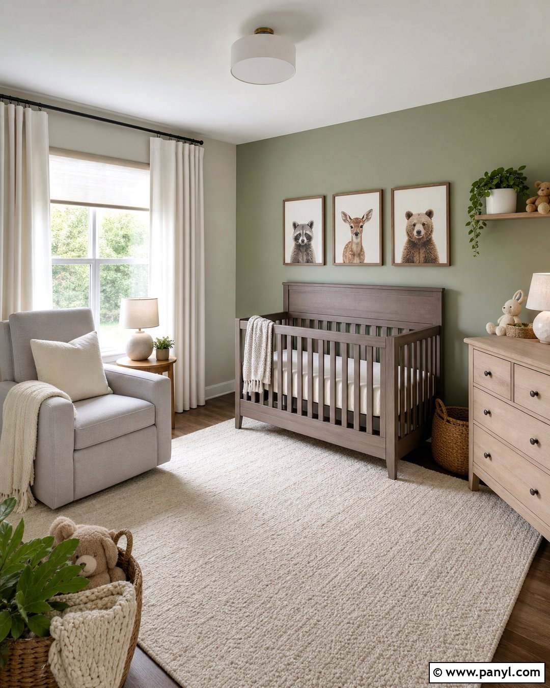 Sage Green Accent Wall With Grey Nursery - 20 Sage Green Accent Wall With Grey Ideas
