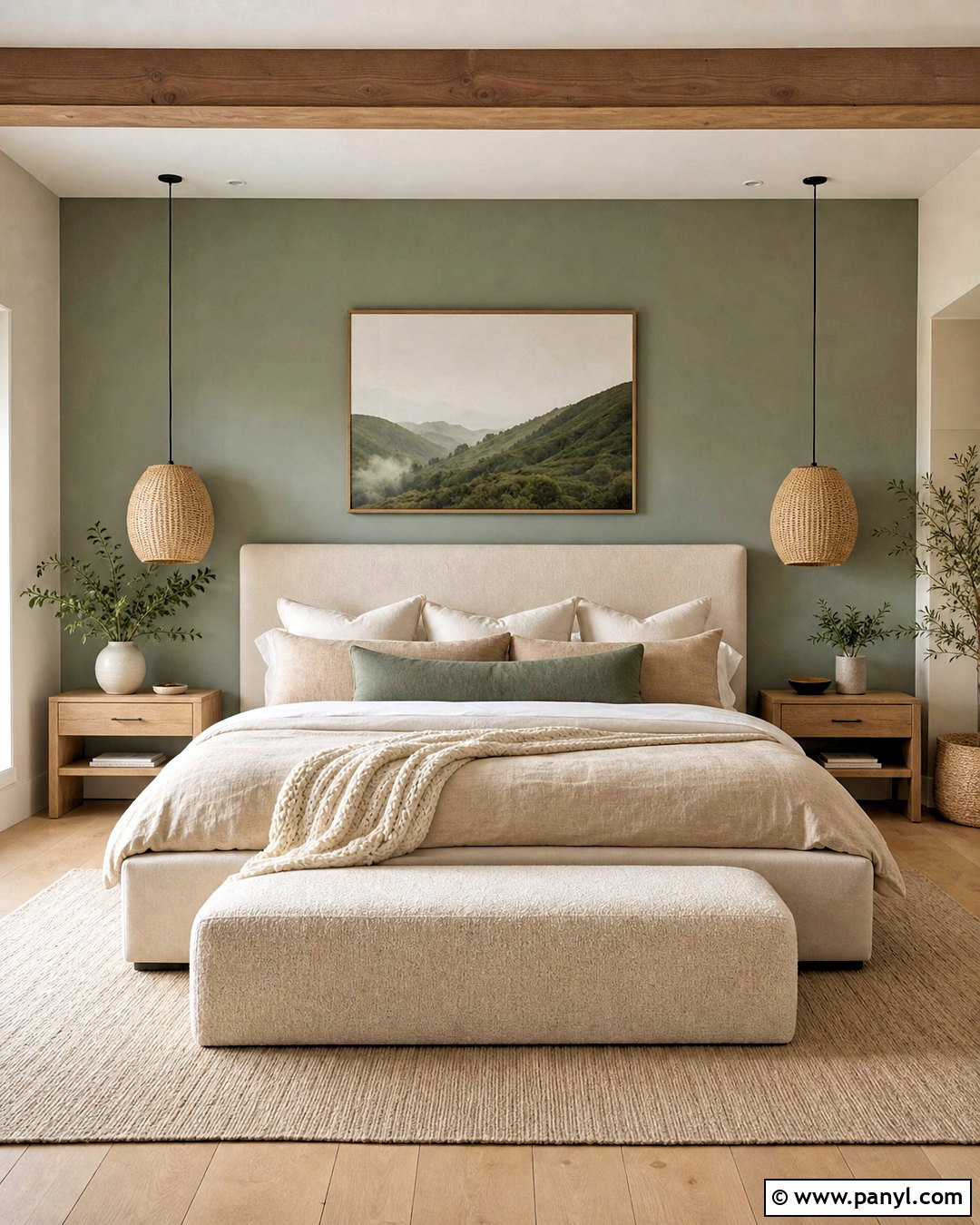 Sage Green And Beige Bedroom - 20 sage accent wall bedroom ideas