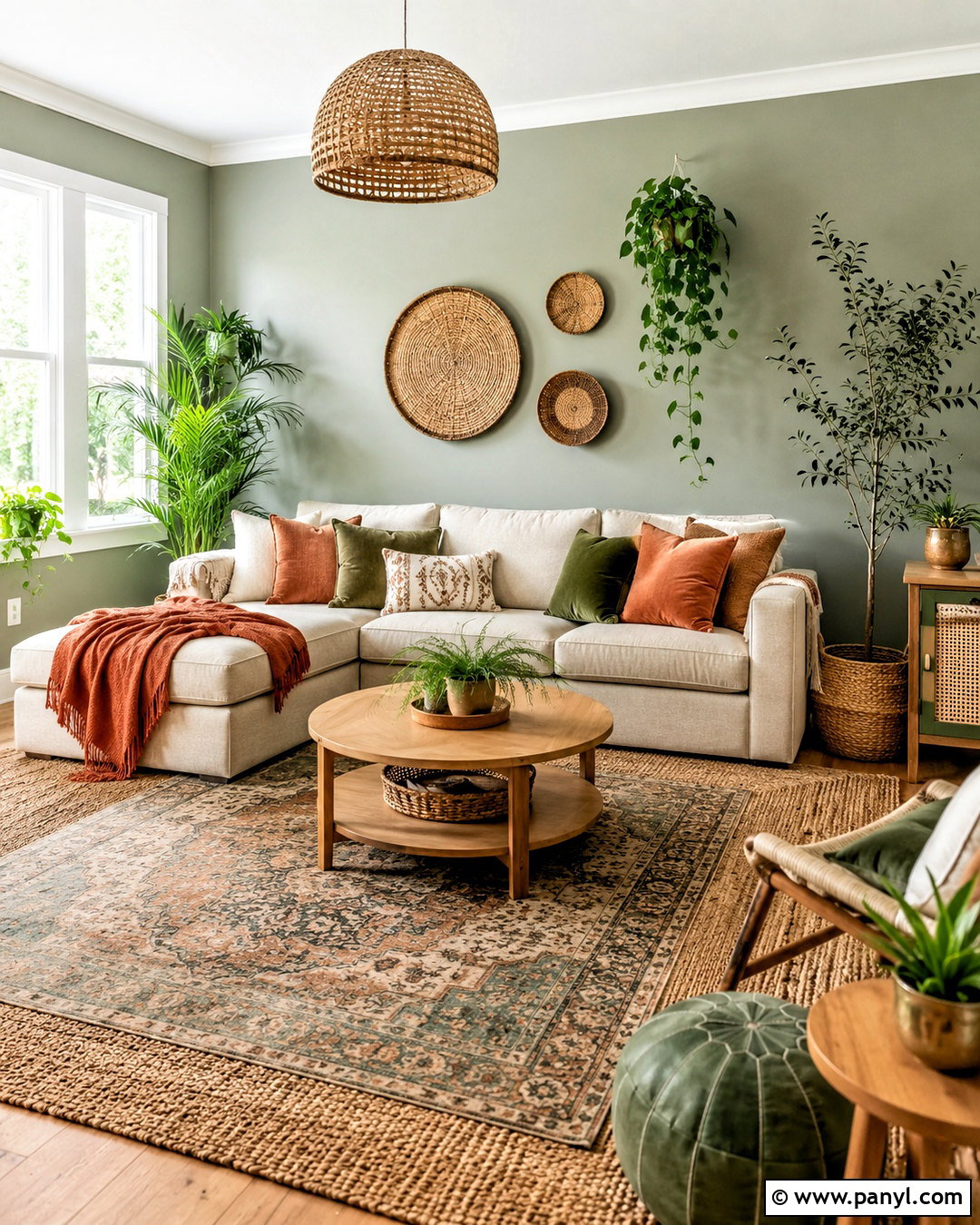 Sage Green And Beige Boho Living Room - 20 boho living room color scheme ideas