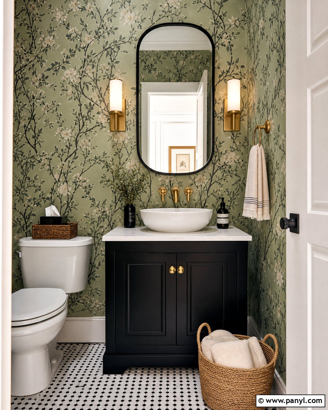 Sage Green And Black Powder Room - 20 sage green and black bathroom ideas