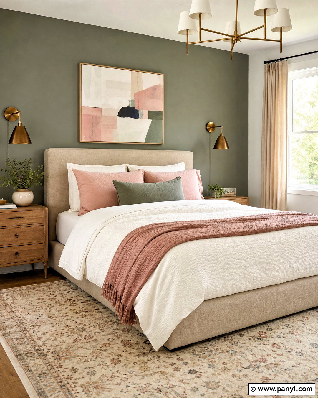 Sage Green And Blush Bedroom - 20 sage green accent wall bedroom ideas