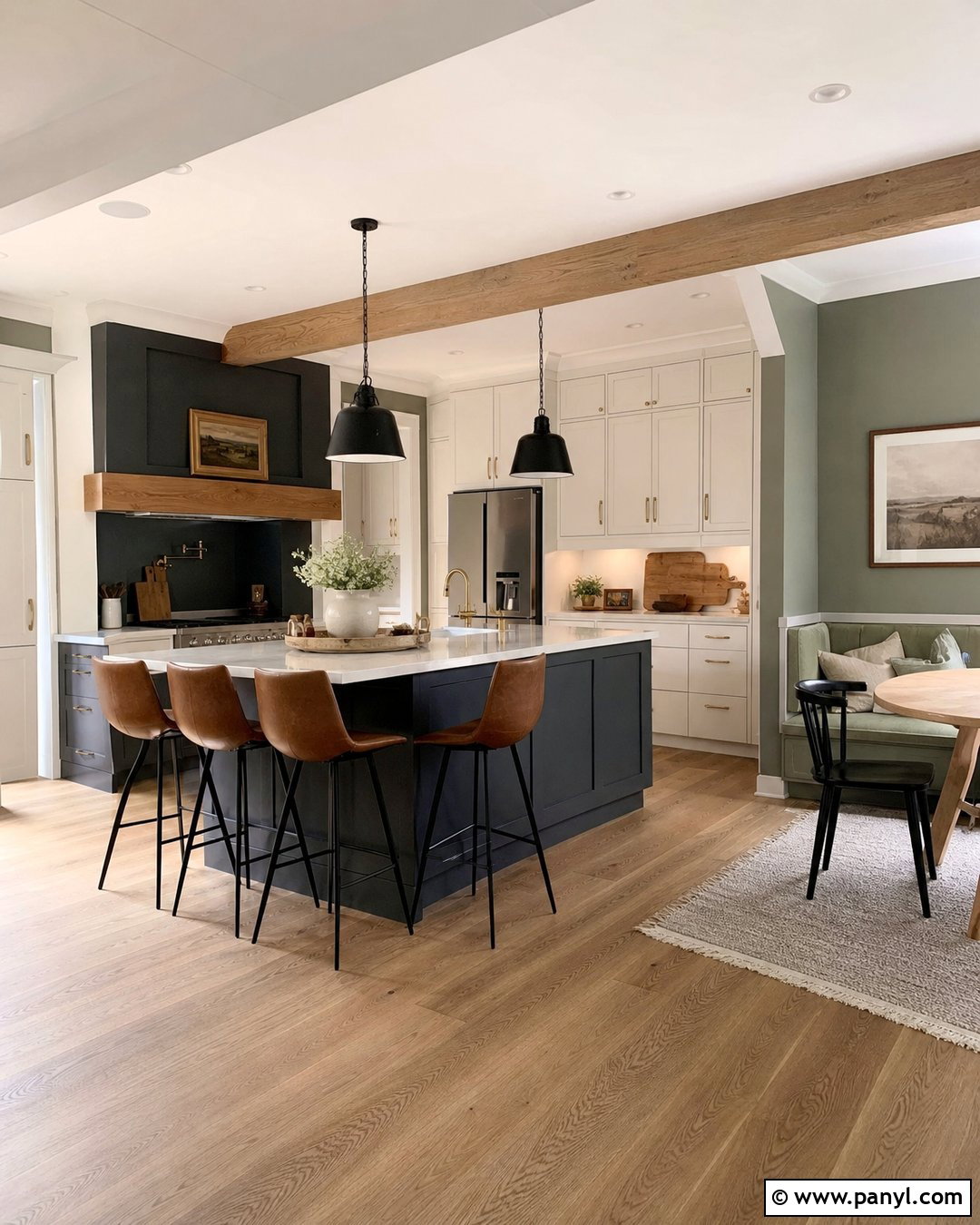 Sage Green And Charcoal Kitchen Walls - 20 Room With Different Colored Walls