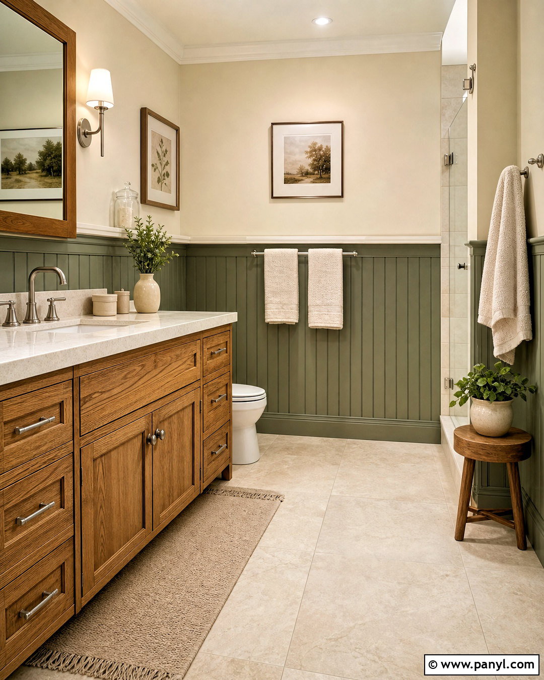 Sage Green And Cream Bathroom Walls - 20 two tone bathroom walls