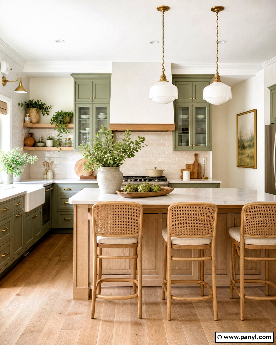 Sage Green And Cream Kitchen Color Scheme - 20 home colour design ideas