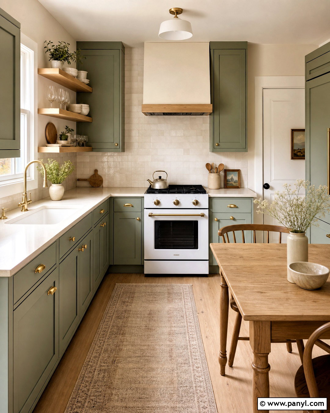 Sage Green And Cream Small Kitchen - 20 small kitchen colors schemes