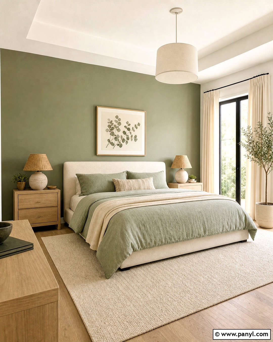 Sage Green And Cream Two Tone Bedroom - 20 two tone room ideas