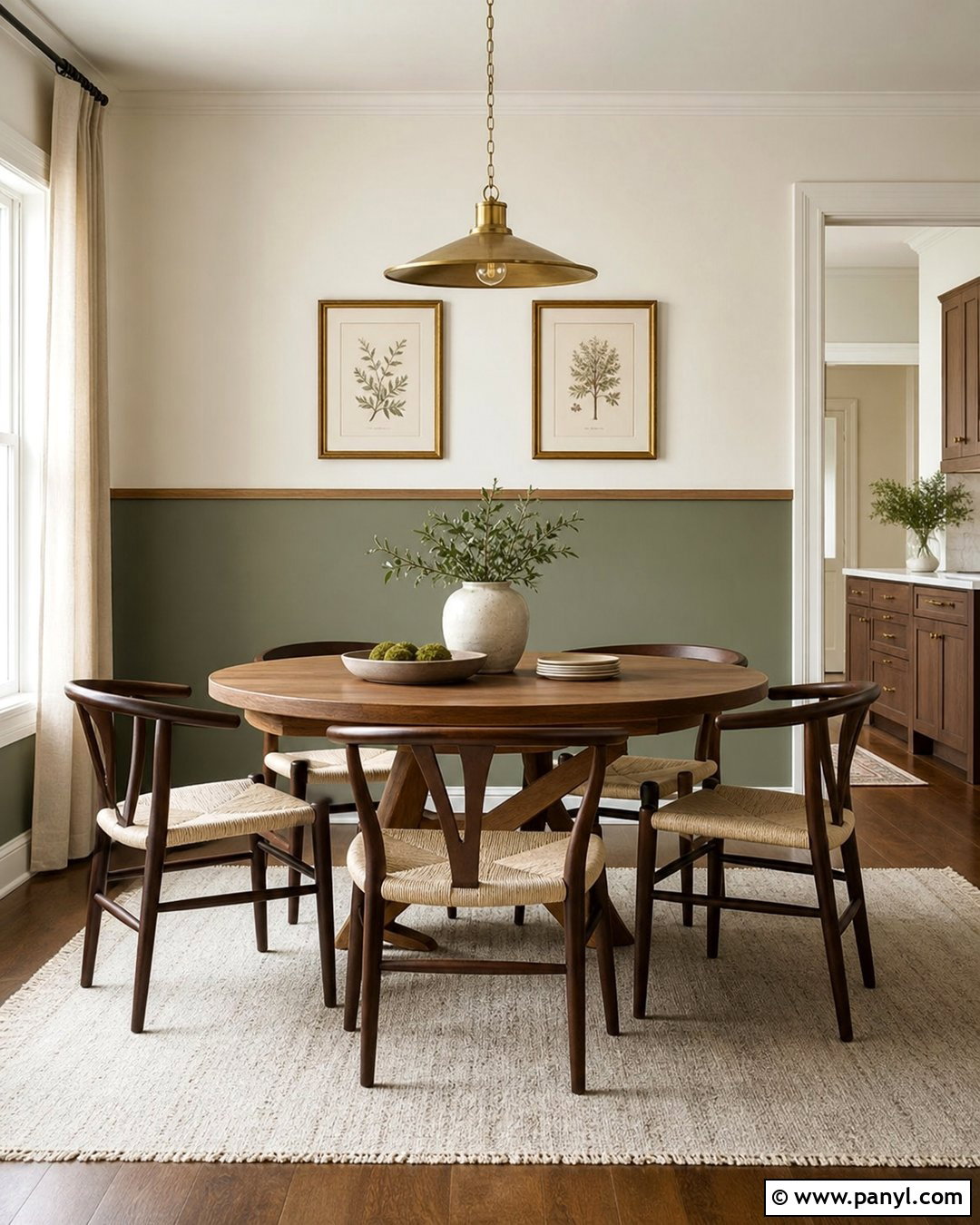 Sage Green And Cream Two Tone Walls - 45 two tone walls