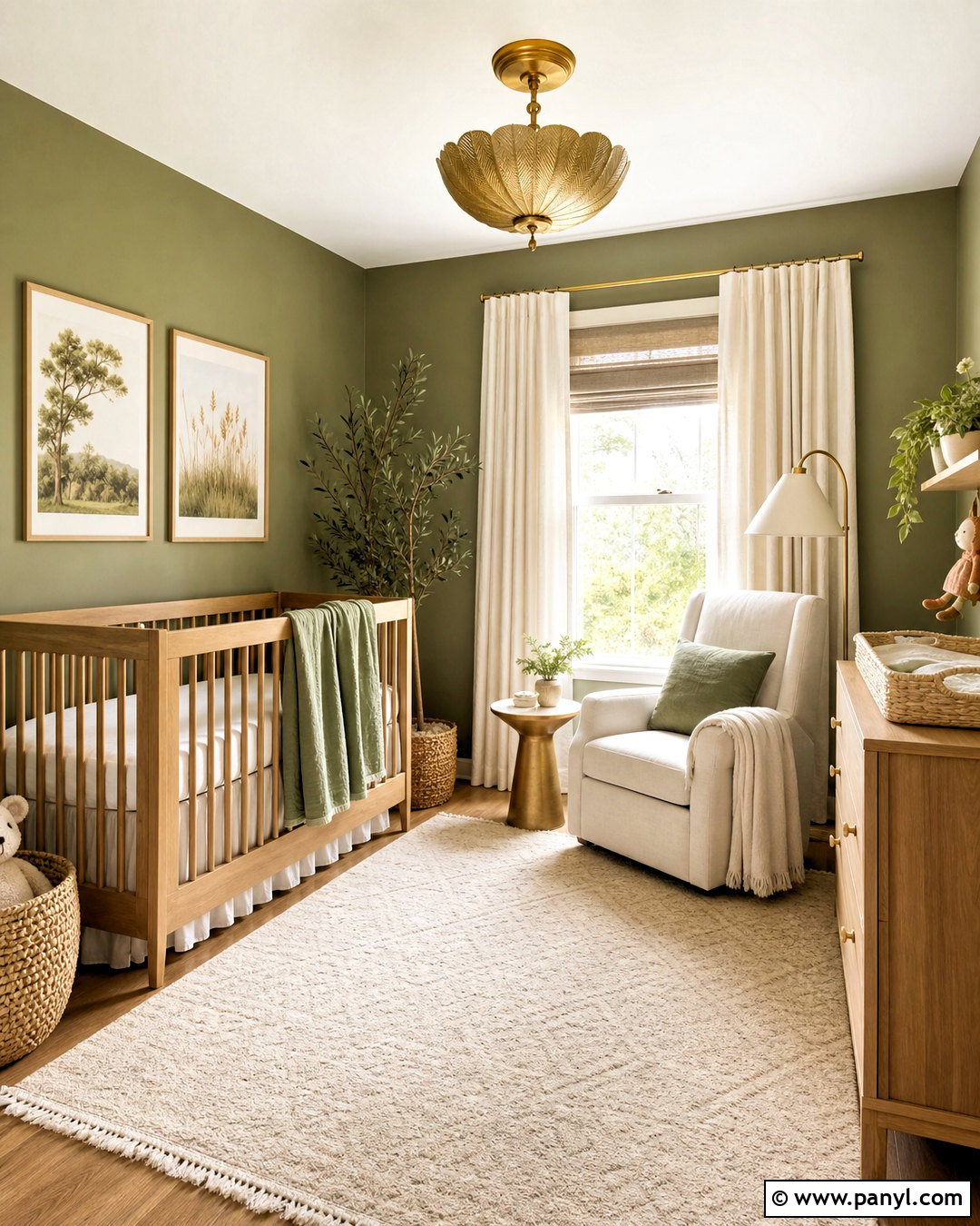 Sage Green And Gold Nursery - 20 gold interior design ideas