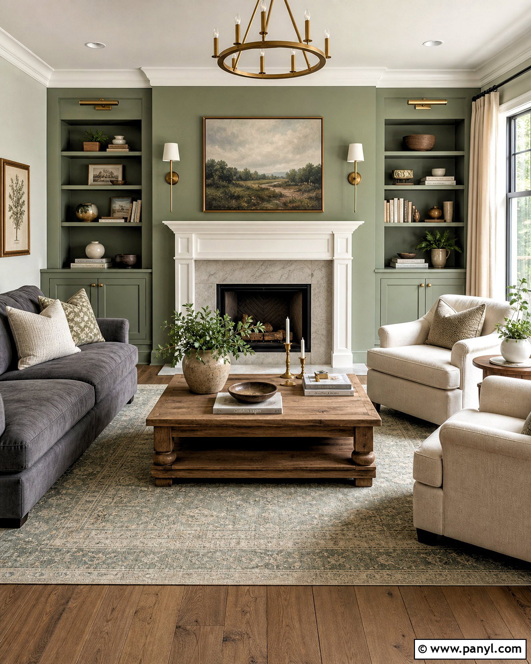 Sage Green And Grey Living Room With Fireplace - 20 sage green and grey living room ideas
