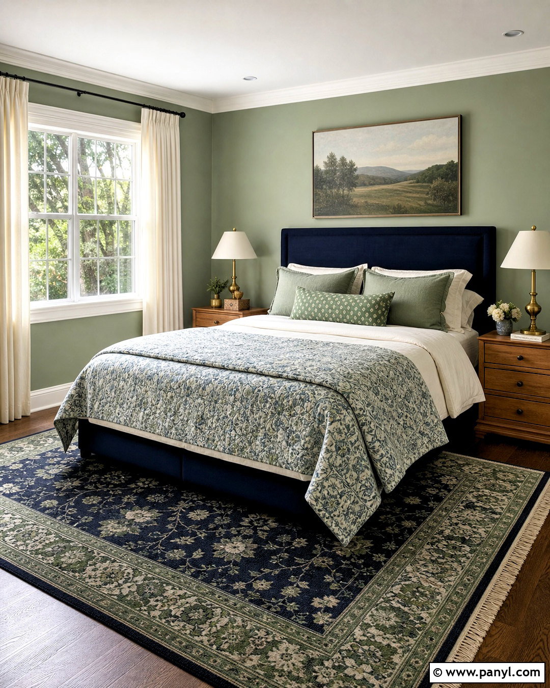Sage Green And Navy Bedroom - 20 sage green accent wall bedroom ideas