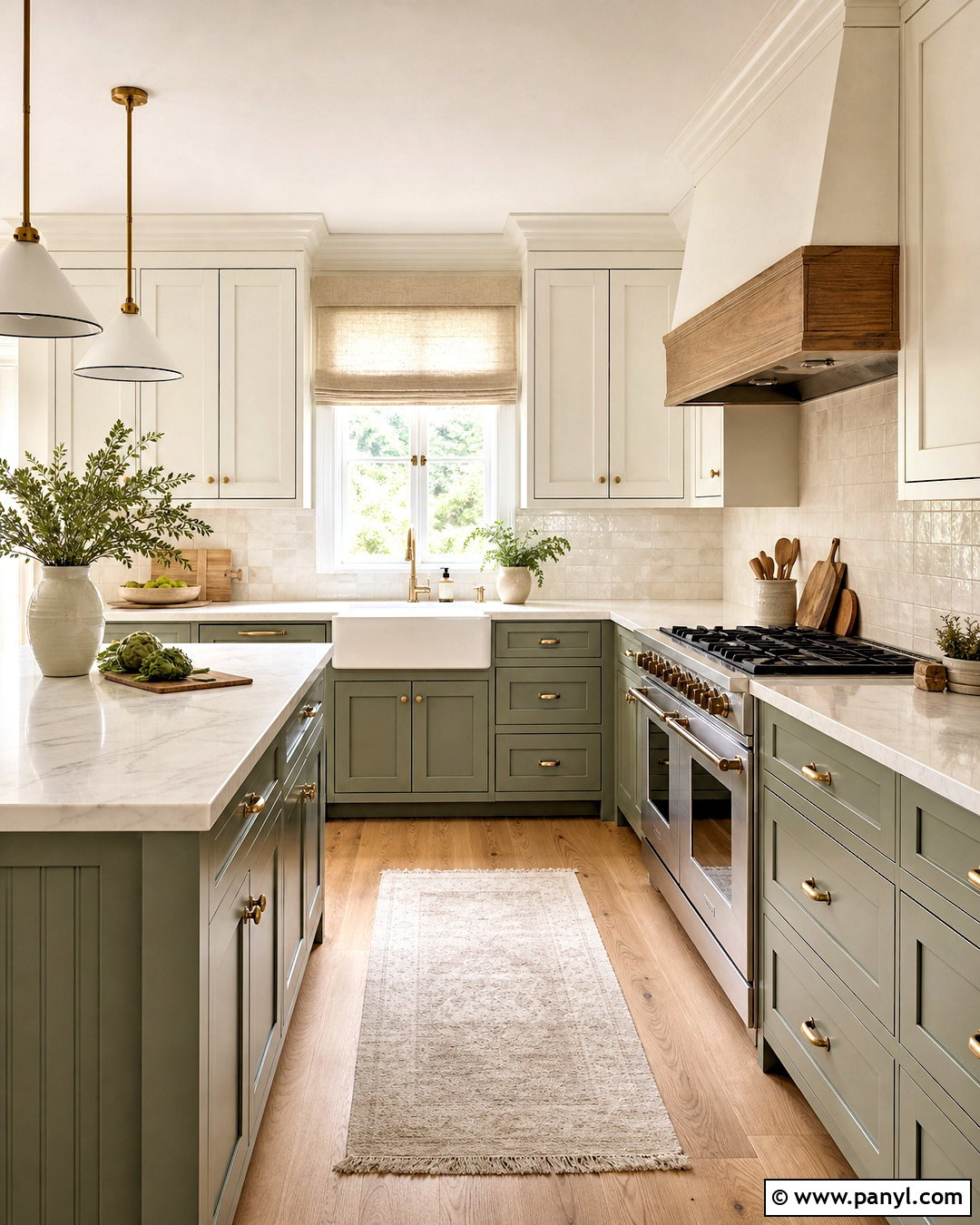 Sage Green And Off-White Kitchen Cabinets - 20 kitchen cabinets colour combinations