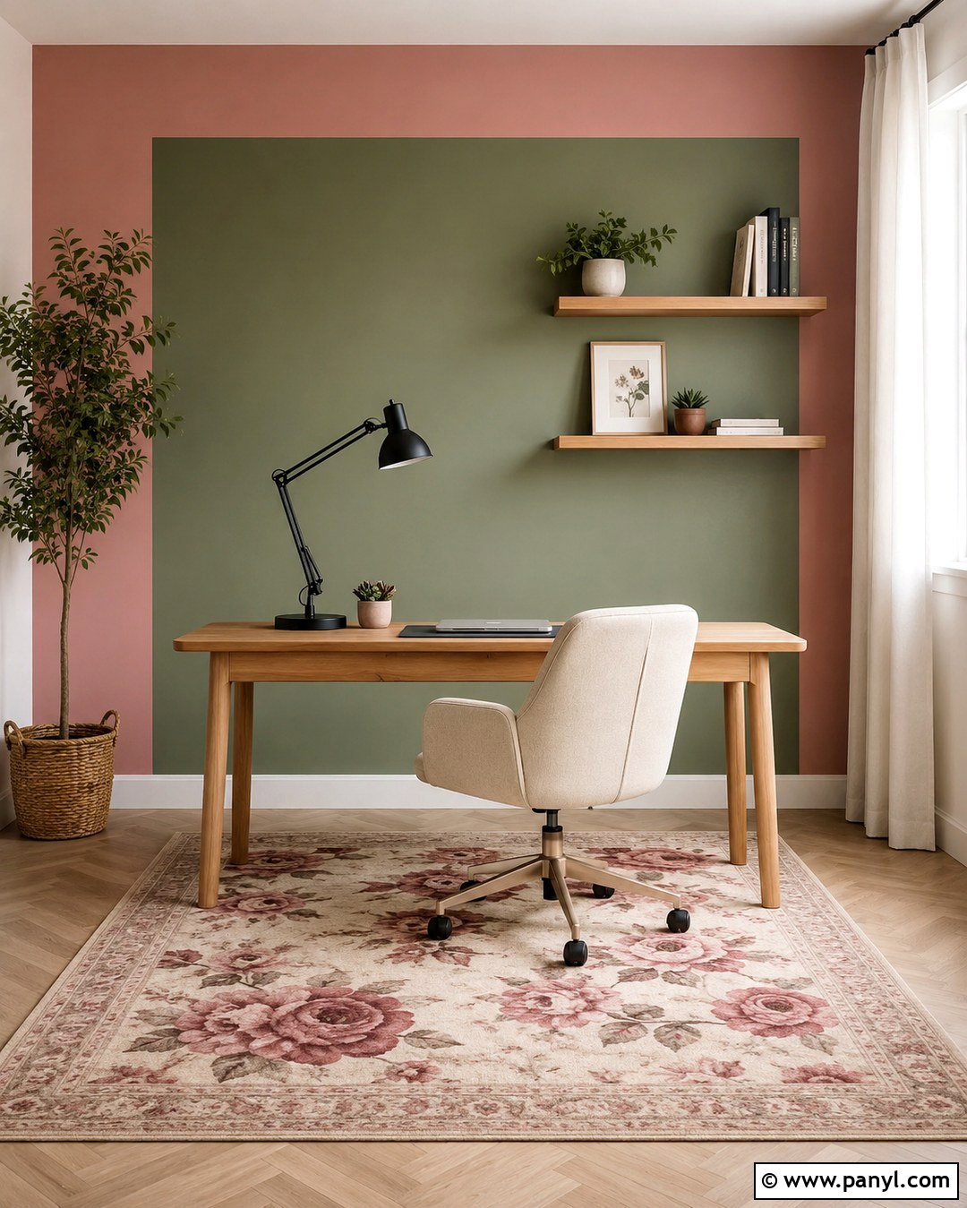 Sage Green And Pink Color Block Wall - 20 sage green and pink walls