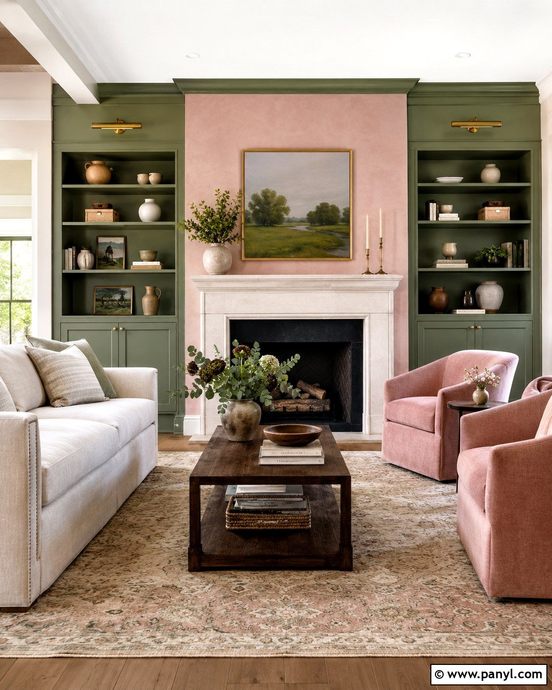 Sage Green And Pink Fireplace Wall - 20 sage green and pink walls