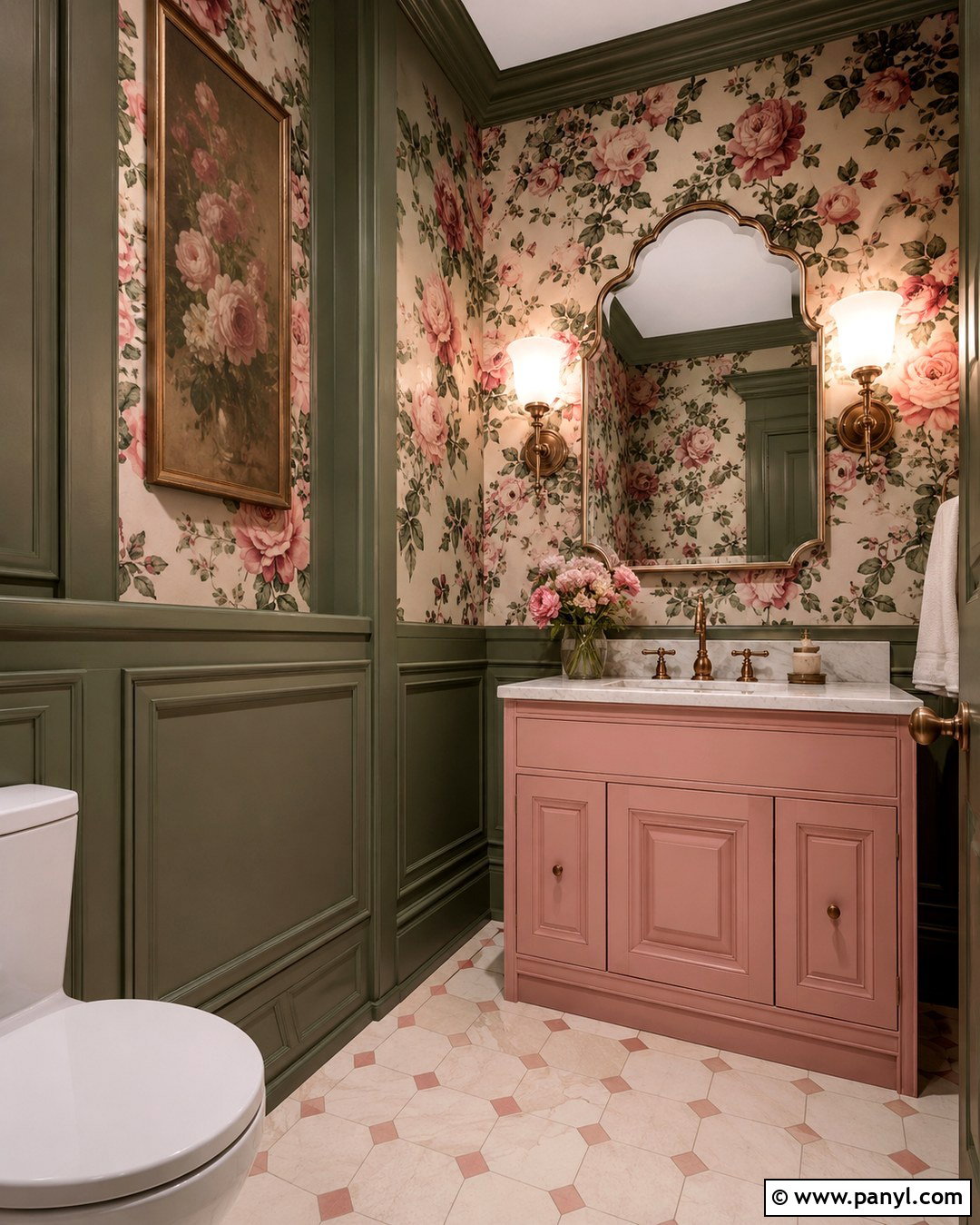 Sage Green And Pink Powder Room - 20 sage green and pink walls