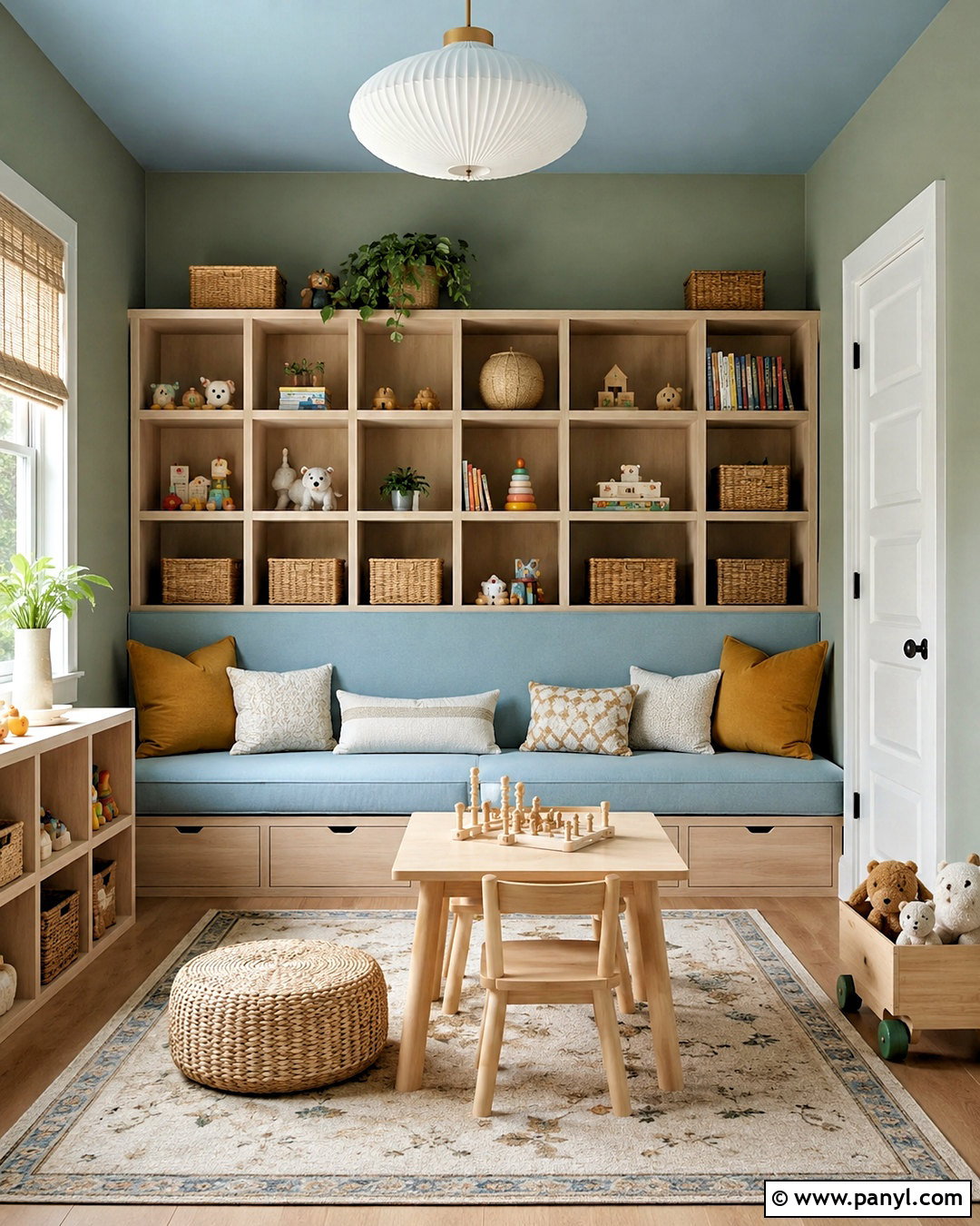 Sage Green And Sky Blue Playroom - 20 playroom color scheme ideas