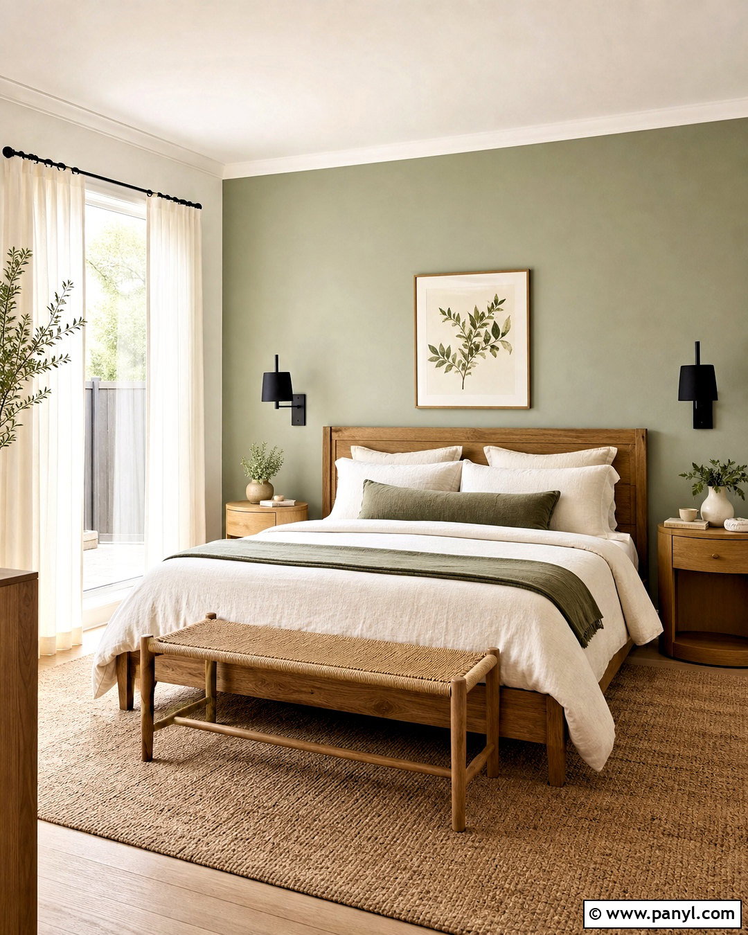 Sage Green And Warm White Bedroom Walls - 20 bedroom wall colour combination ideas