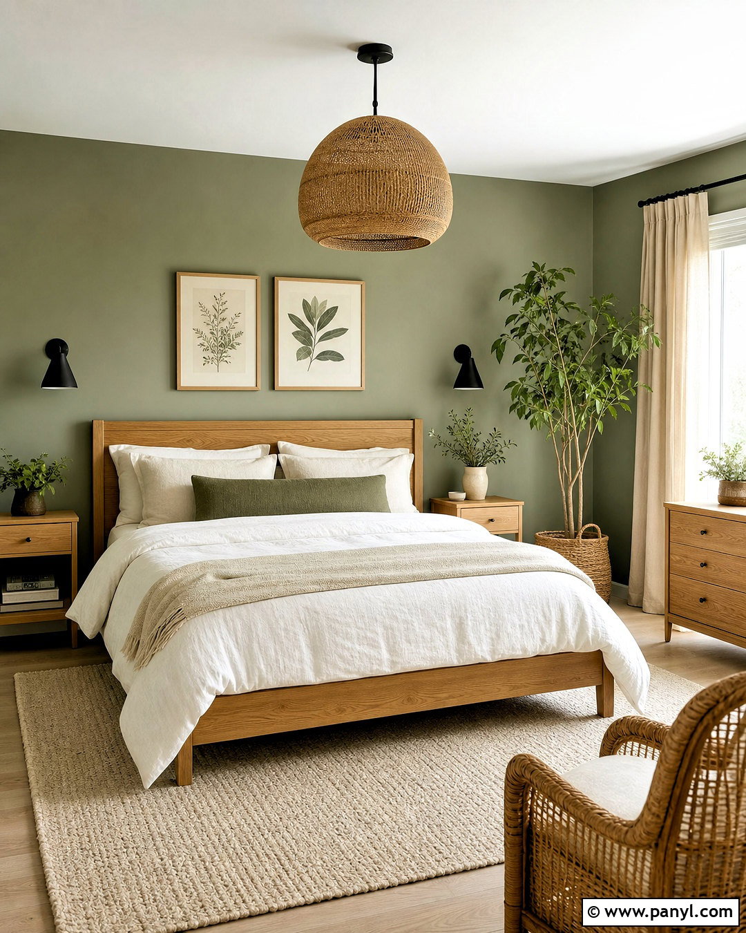 Sage Green And Warm White Bedroom - 20 aesthetic room color ideas bedroom ideas