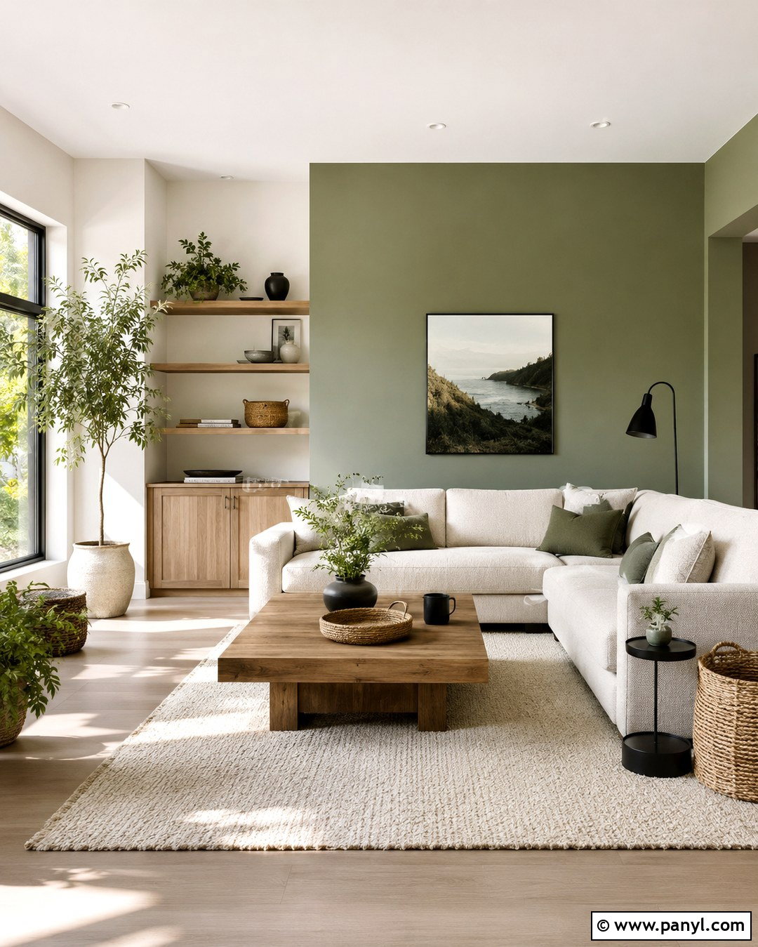 Sage Green And Warm White Hall Walls - 20 Colour Combinations For Hall Wall Ideas