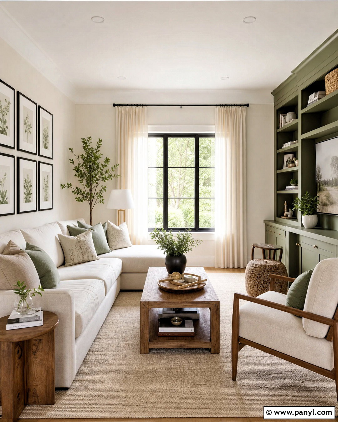 Sage Green And Warm White Room - 20 room color combination ideas