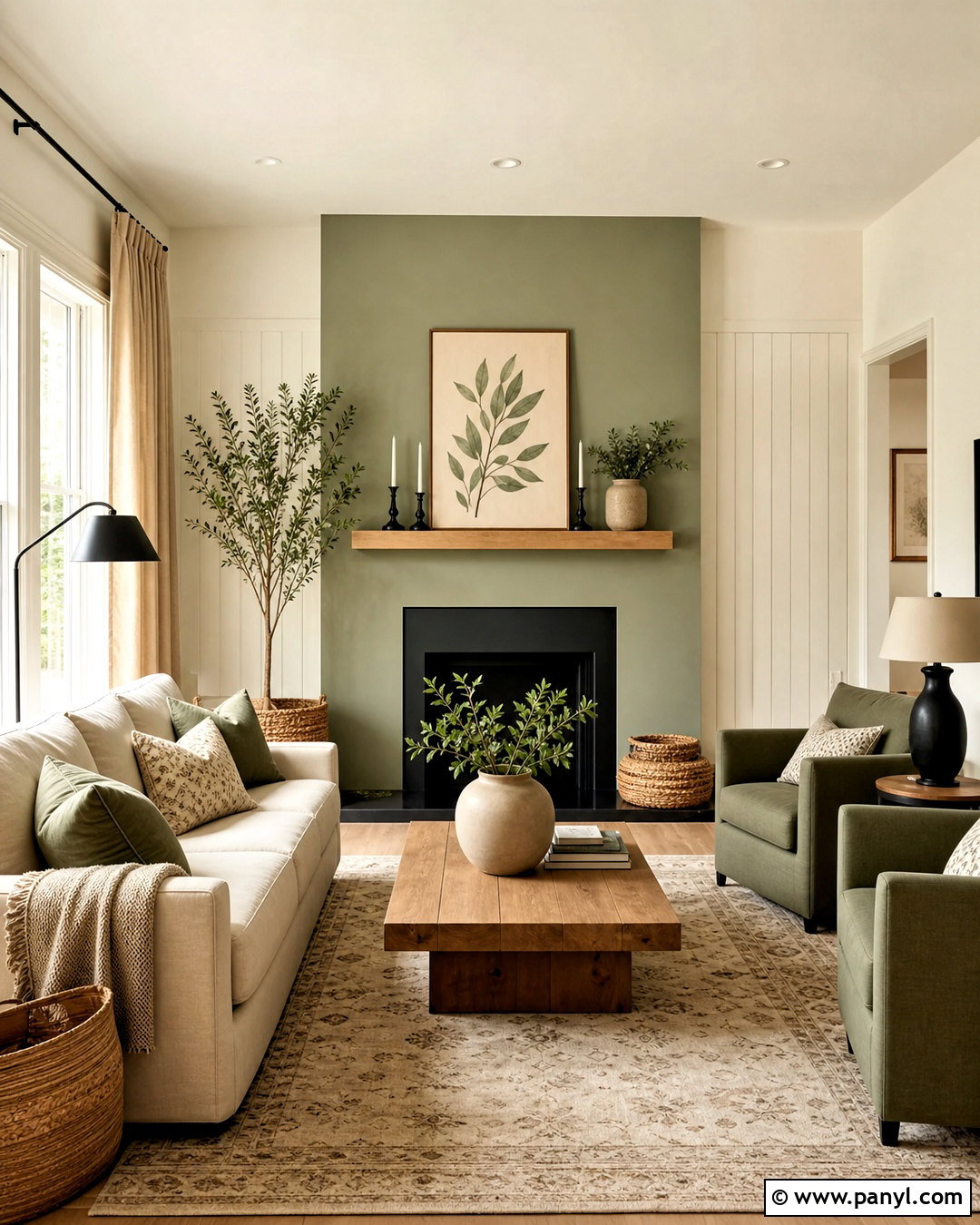 Sage Green And Warm White Room Colour Combination - 20 room colour combination ideas