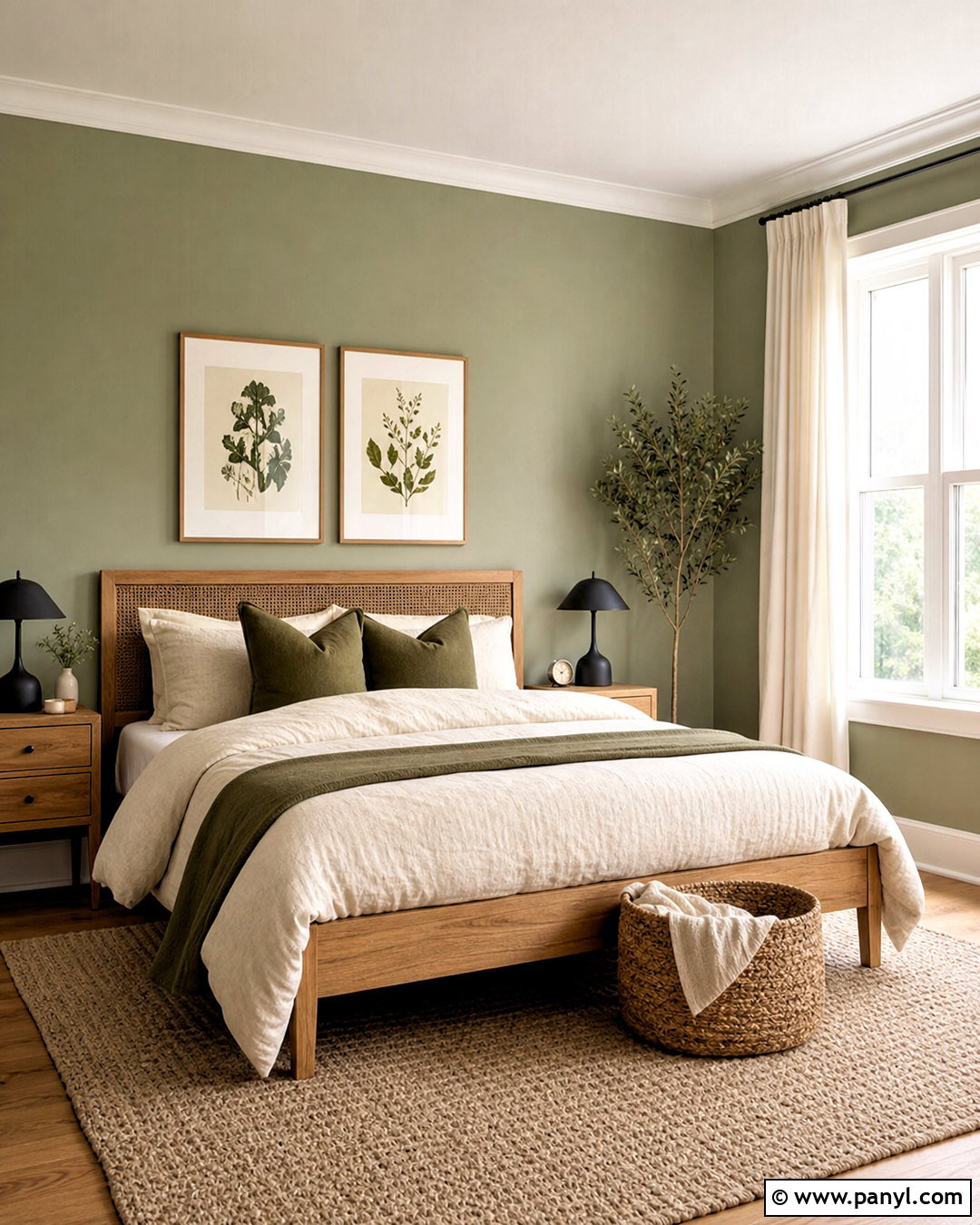 Sage Green And Warm White Room - 20 aesthetic room colour ideas