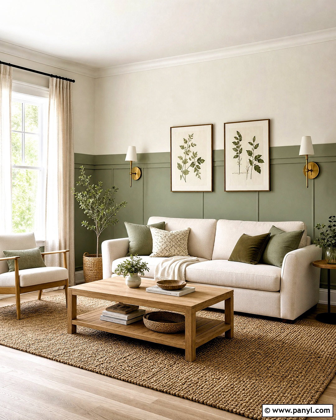 Sage Green And Warm White Two Color Walls - 20 two color wall ideas paint ideas