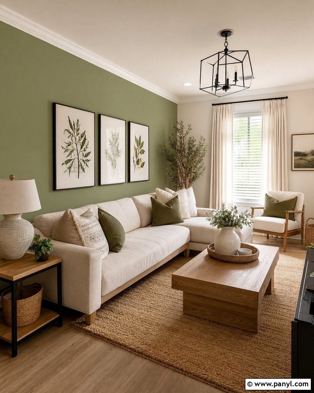 Sage Green And Warm White Wall Color Combination - 25 Color Combination For Wall Ideas