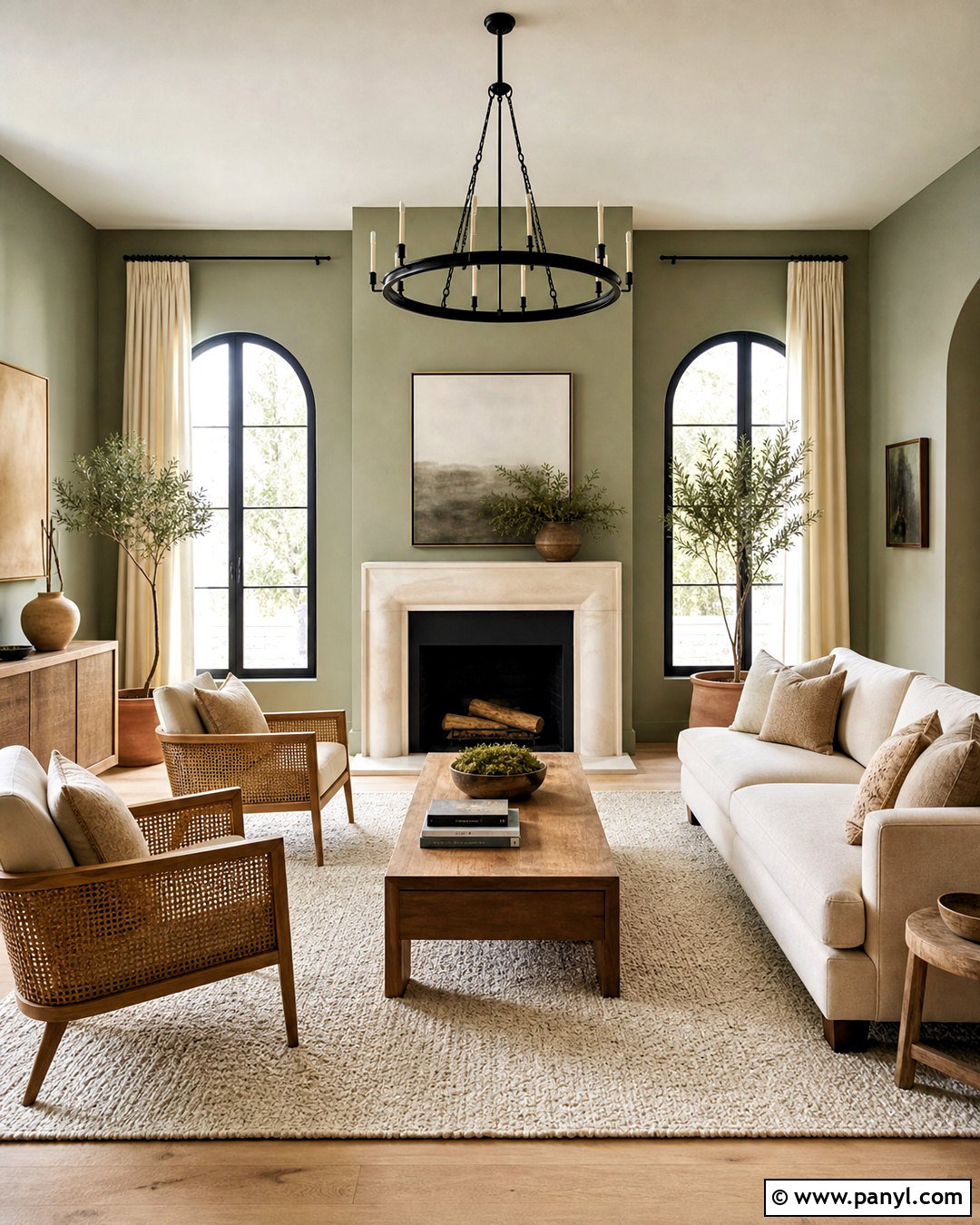 Sage Green And Warm White Wall Colour Combination - 20 wall colour combinations