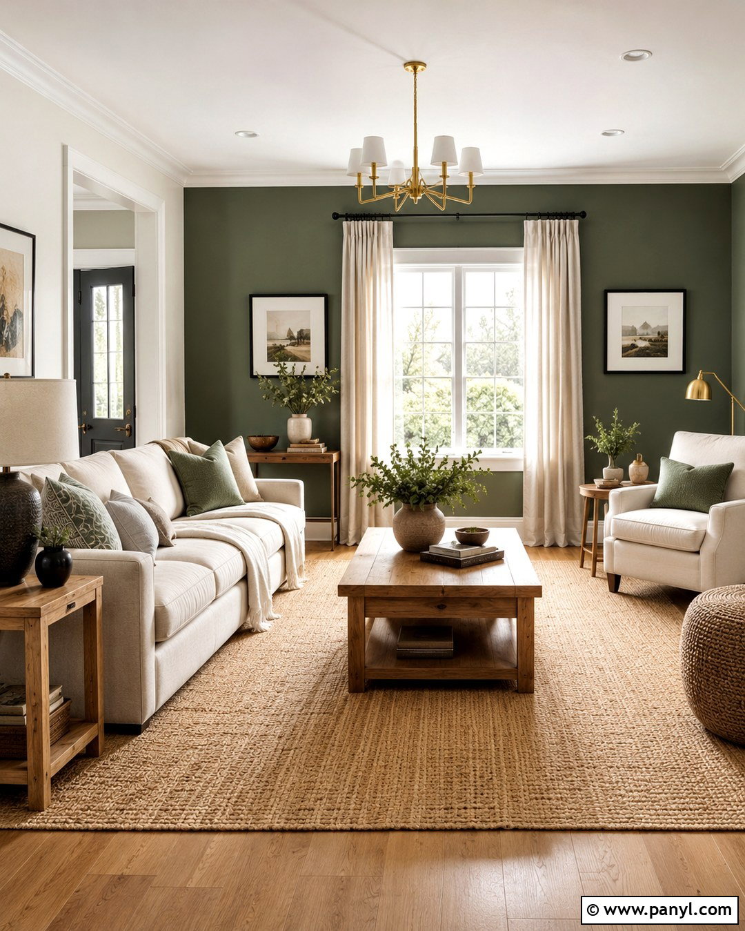Sage Green And Warm White Walls - 20 Wall Color Combination With Green Ideas