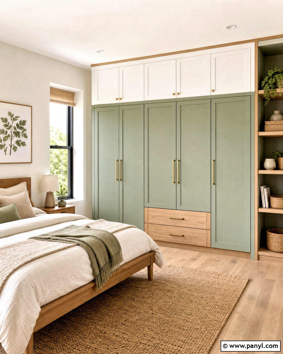 Sage Green And White Almirah - 20 almirah color ideas