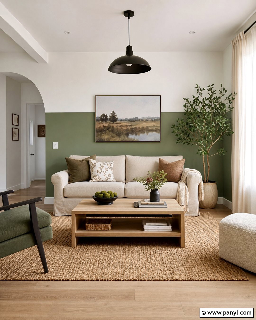 Sage Green And White Half Painted Walls - 35 half and half painted walls