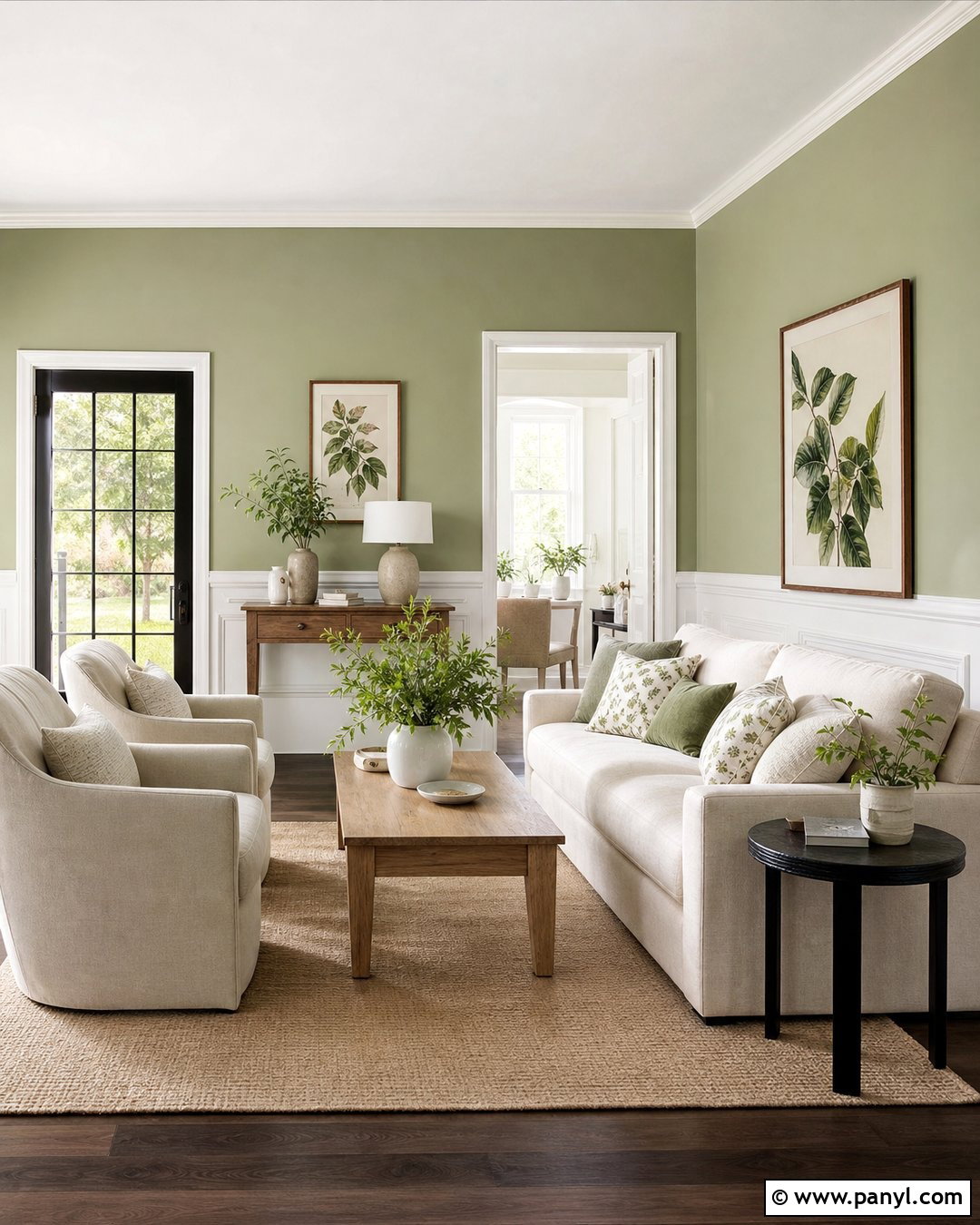 Sage Green And White Living Room Walls - 30 Green And White Walls