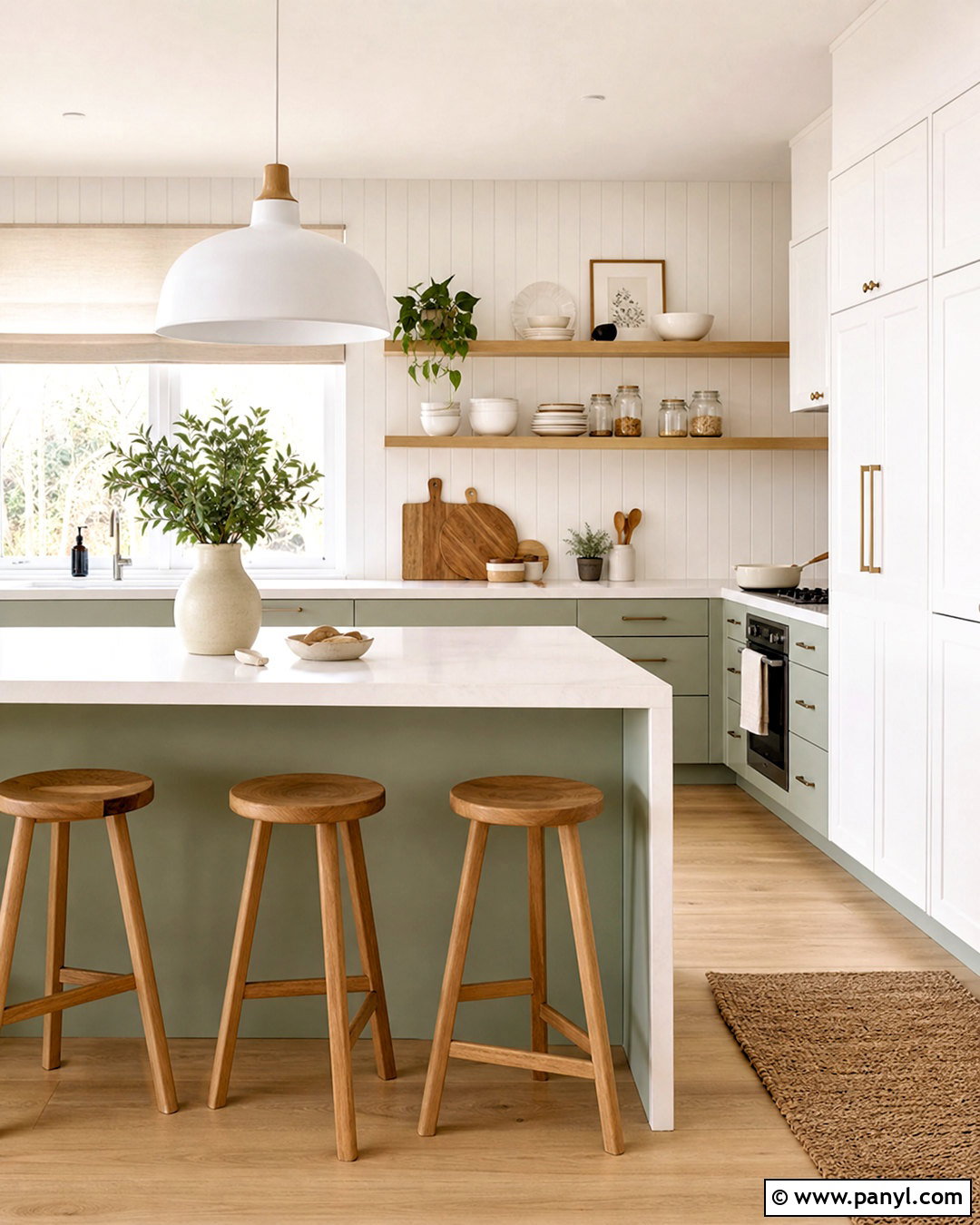 Sage Green And White Scandinavian Kitchen - 20 sage green and white kitchen ideas