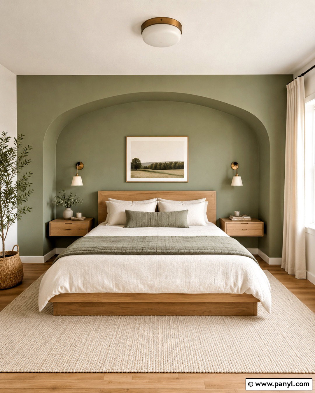 Sage Green Arch Color Block Wall - 20 colour block walls