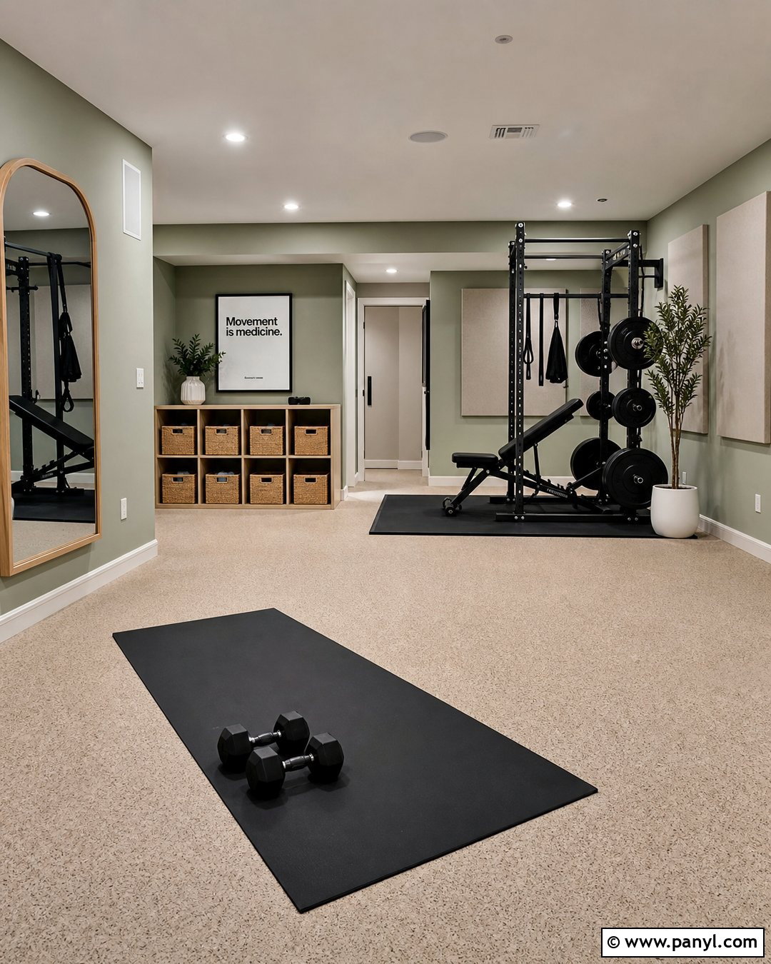 Sage Green Basement Gym Walls - 20 Basement Gym Wall Colors