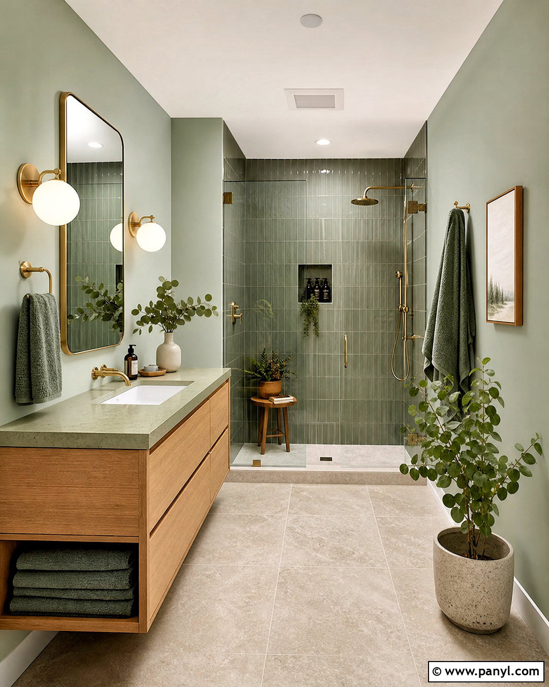 20 All Green Bathroom Ideas for a Fresh, Spa-Like Retreat