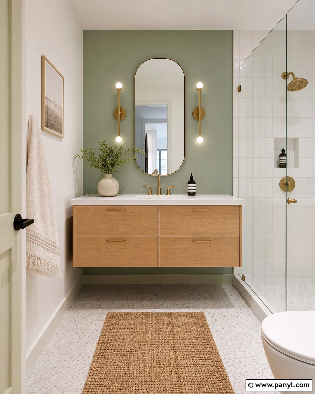 Sage Green Bathroom Accent Wall - 35 sage green bathroom walls