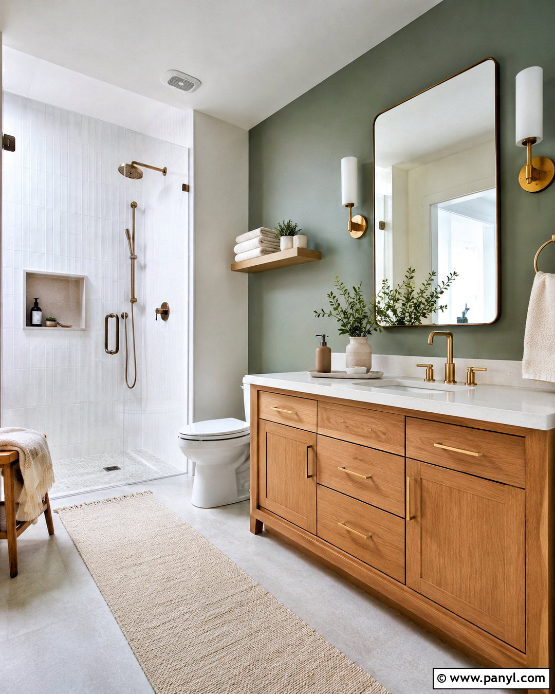 Sage Green Bathroom Accent Wall - 40 Sage Green Accent Wall Ideas