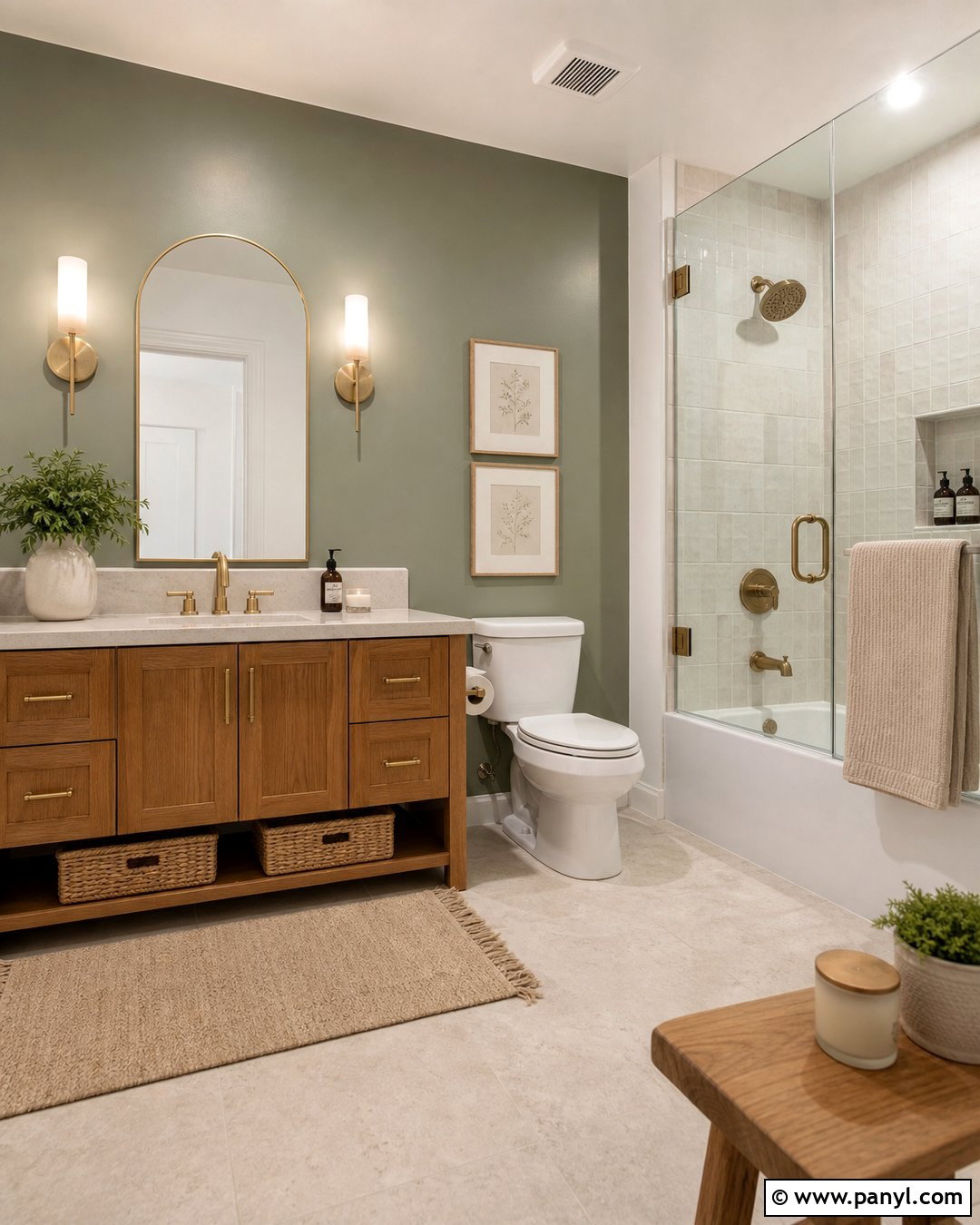 Sage Green Bathroom Accent Wall - 20 Bathroom Accent Wall Ideas
