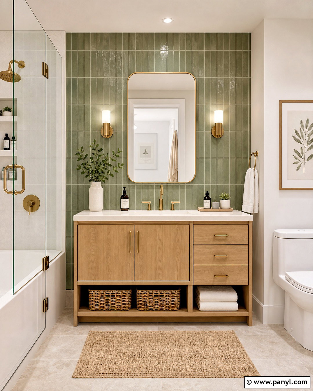 Sage Green Bathroom Feature Wall - 20 sage green feature wall ideas