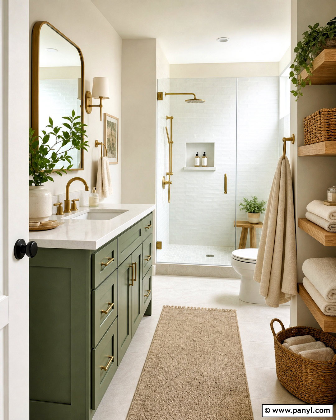 Sage Green Bathroom Vanity - 20 green accent bathroom ideas