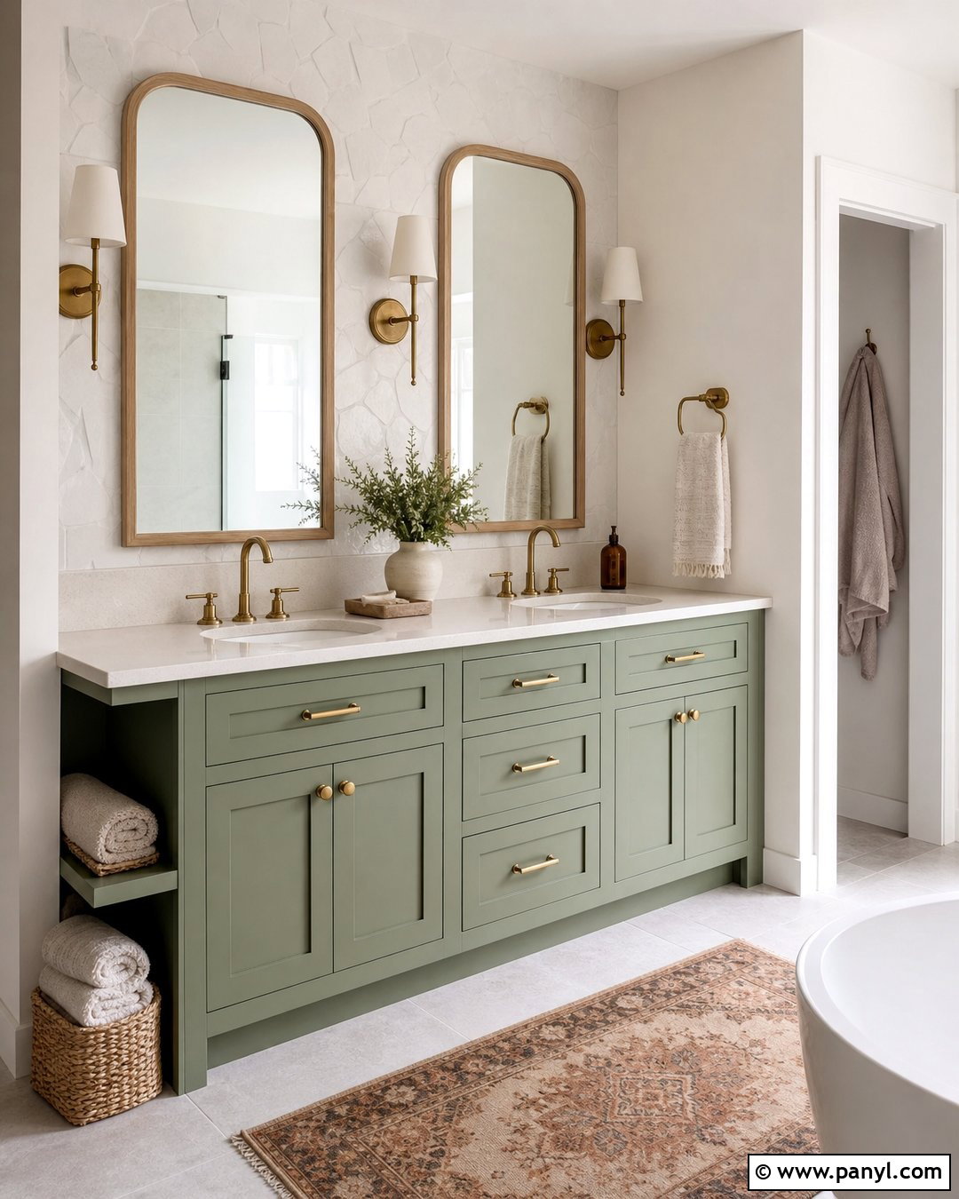Sage Green Bathroom Vanity - 35 painted bathroom vanity colors