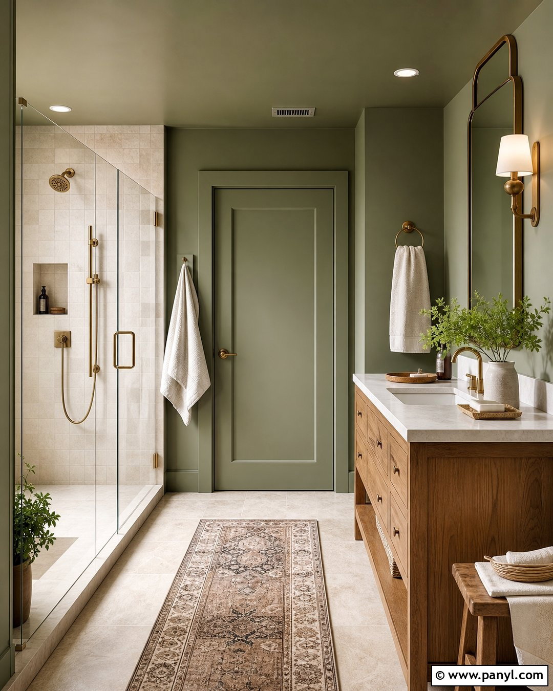Sage Green Bathroom Walls And Ceiling - 25 Sage Green Walls Bathroom Ideas