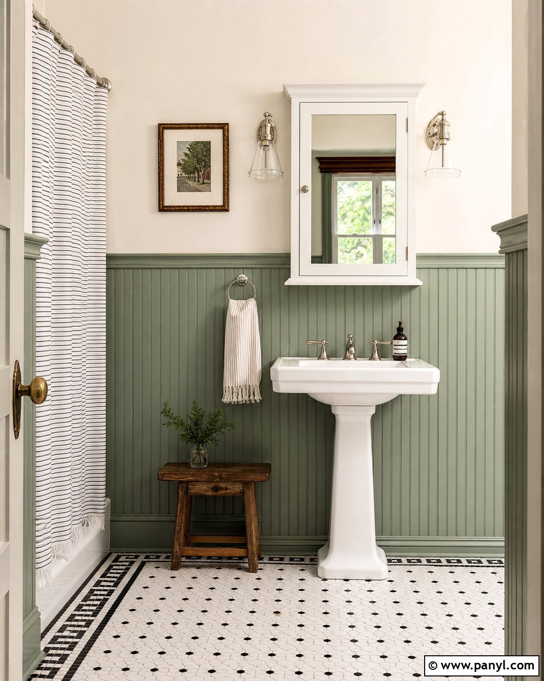 Sage Green Bathroom Walls With Beadboard - 25 Sage Green Walls Bathroom Ideas