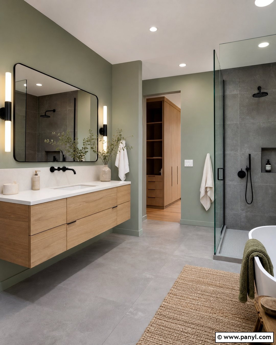 25 Sage Green Walls Bathroom Ideas for Serene Spa Style